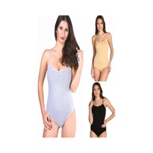Kadın Beyaz 3'lü Paket Ip Askılı Likralı Kancalı Çıtçıtlı Body 001
