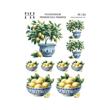 Polyesterhobi Premium Sulu Transfer 25x35 Cm Limon Desenli Ps 124