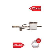 Etiketli Kanallı Pano Kancası 25 Cm Galvaniz Mağaza Raf Askı Kancası 400 Adet