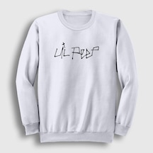 Presmono Unisex Logo Lil Peep Sweatshirt Beyaz