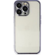 Apple İphone 14 Pro Max Kılıf Razer Lensli Silikon - Mor Çok Renkli
