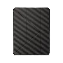 Mey İthalat Apple iPad Pro 13 2024 Kılıf Color Karbon Tablet Kılıfı - Koyu Gri