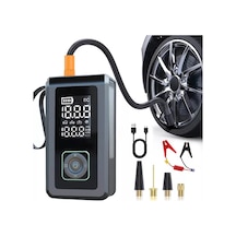 Exenar - Siyah - Akü Takviye Cihazı Hava Pompası 150psi Powerbank 8000mah 1000a Jump Starter Marş Basma Led Fenerli