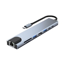 8 In 1 Type-C To Hdmi Sd/ Tf 2 Usb 3.0 Usb-C Pd Ethernet Kablo 8 In 1 Type-C To Hdmi Sd/ Tf 2 Usb 3.0 Usb-C Pd Ethernet Kablo