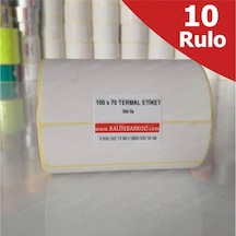 Termal Etiket 100X70 - Barkod Etiketi 10 Rulo 3.500 Adet