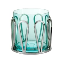 Pasabahce Zırhlı Mumluk 18 Cm Turkuaz / Yeşil - 1 Adet Çok Renkli 71033271