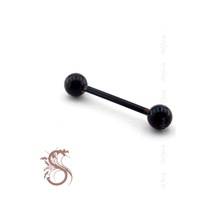 Top Uçlu Vücut Piercing 25 Mm Siyah Renk Kulak P355 Siyah