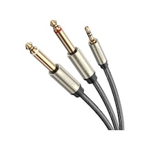 Ugreen 40792 3.5 MM TRS Erkek 2 x 6.35MM Ses Kablosu 2 Metre