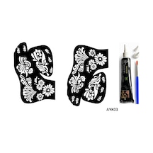 Hint Kınası Ve Şablonla Geçici Dövme Yapma Seti Set 51