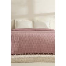 Karaca Home Mady %100 Cotton Waffle Çift Kişilik Tek Pike Pembe Pembe