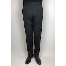 Toricelli Dmctekstil Erkek Düz Yüksek Bel Trc-143 Klasik Kesim Rahat Kalıp Yandan Cep Boru Paça Büyük Beden Kumaş Pantolon Füme