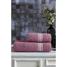 Casnack Veronica 2'li Banyo Havlu Seti - Mürdüm