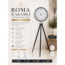 Krom Asalet Tripod Ayaklı Saat