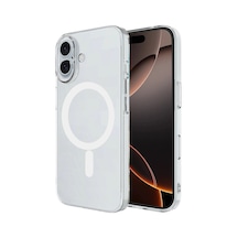 İphone 16 Plus Kılıf Magneticsafe Şeffaf Silikon - Şeffaf