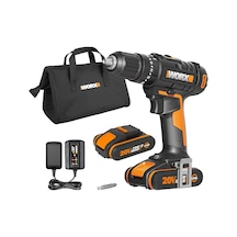 Wx370.1 20v/2.0ah Li-on Çift Akülü Profesyonel Şarjlı Darbeli Matkap