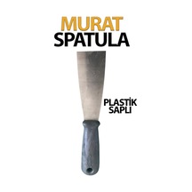 Plastik Saplı Spatula No 4 Ekonomik, Paslanmaz Ağız Genişliği 40 Mm