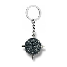 Antik Görünümlü Viking Pusulası Vegvísir Figürlü Unisex Anahtarlık Koruma Temalı Aksesuar