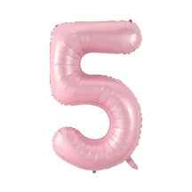Pembe 5 Rakamı Parti Balonu Pembe