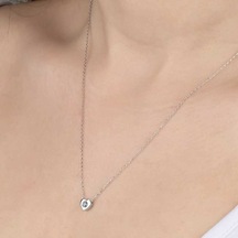 Swarovski Taşlı Gümüş Kalp Kadın Kolye (551180665)