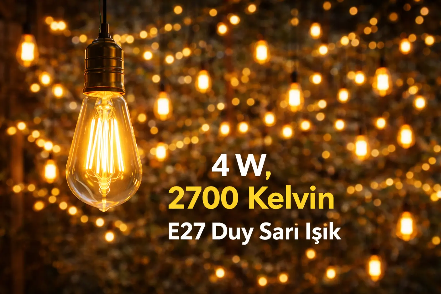4w 2700k Rustik Ampul Amber