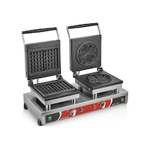 Kutlu Çiftli Çiçek+kare Waffle Makinesi