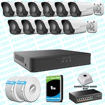 Provzen Unv 11 Kameralı Ip Full Hd Güvenlik Kamerası Seti