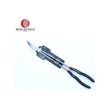 Worldforce 11436 16 İnç S2 Çelik Profesyonel Uzun Kargaburnu Kavisli Uç Pense 390 MM