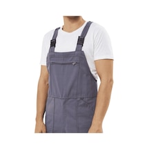 Kant 16/12 Gabardin Kumaş Bahçıvan Tulum Gri Çok Renkli