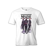 Muse - Grup Beyaz Erkek Tshirt