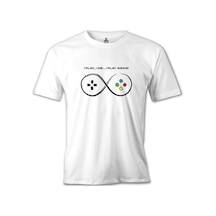Play And Die Beyaz Erkek Tshirt