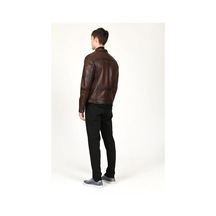 Dericlub E1047 Gerçek Deri Erkek Mont Camel Antik Camel