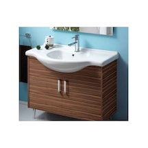 65x50 Cm Etajerli Turkuaz Seramik Lavabo Modelleri 508 Yeşil