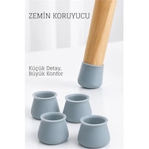 Zenvia Silikonlu Sandalye Ayak Koruyucu Sessiz Ve Çiziksiz Kullanım, 4 Lü Set Gri Znv2023 Renkli