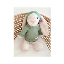 Knitzy Uyku Arkadaşı Peluş Tavşan 34 Cm - Mint 2 Adet Çok Renkli