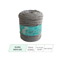 Elora Koyu Gri Penye Kumaş Örgü Ipi