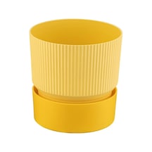 Poliwork Ixora Saksı Tabaklı 3 Lt - Çizgi Desenli 170 170 Mm
