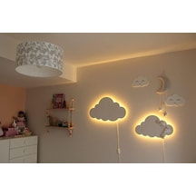 2 Li Bulut Gece Lambası Çocuk Odası Bebek Odası Dekoratif Aydınlatma 30/40 Cm