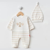 Cocopoco Şapkalı Bebek Tulumu 1072 Bej