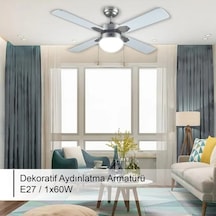 Rubenis Rbt 424 Slv Aydınlatmalı Tavan Vantilatörü 42 İnç 130 W