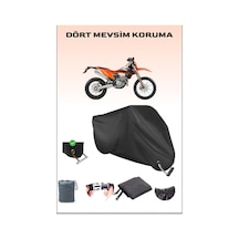Siyah Ktm 350 Exc-f Için Kilit Uyumlu Motosiklet Branda, Güvenli, Su Geçirmez