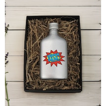 Bk Gift Kişiye Özel İsimli Baba Temalı Gümüş Tasarım Cam Şişe Kolonya 200 ML 5