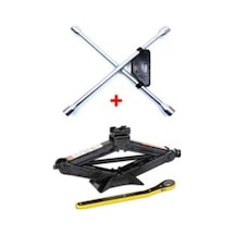 Oto Krikosu 1.5 Ton Makas Cırcırlı Araç Kriko + Bijon Anahtarı -c