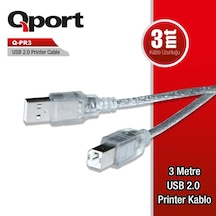 Qport Q-Pr3 3,0M Usb 2.0 Yazıcı Kablosu
