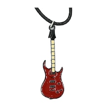 Diyez Müzik Kırmızı Gitar Şeklinde Rock Temalı Kolye