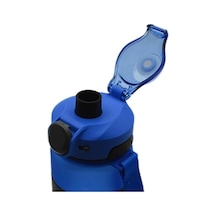 Noki Tritan Soft Touch Auto Kapak Silikon Bantlı Askılı Matara 750 Ml 0121 Mavi Çok Renkli
