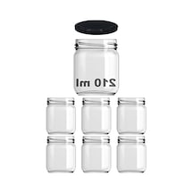 10-1000 Ml Farklı Boyutlarda 6 Adet Kavanoz, Metal Kapaklı, Şeffaf Cam Tasarım 2.8 L