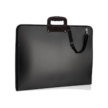 Siyah Resim Çantası Fermuarlı Kulplu 55x75 Cm 1 Adet Teknik Resim Dosya Çantası 50x70 Cm Askılı