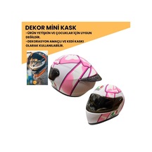 Gear5 Dekor Mini Kask Pembe Grafik Kd8