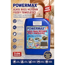 Powermax Alkol Bazlı Hijyenik Yüzey Temizleyici 5 Litre Profesyonel Yüzey Temizlik Ürünü Tekli