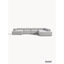 Most Mollis Pro 5 Modül Sağ Köşe Koltuk 32 Gri Keten Kumaş Yumuşa